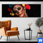 Bild Edelstahloptik La Calavera Catrina No 2 Panorama Produktvorschau mit dem Bild La Calavera Catrina No.2 im Format Panorama.