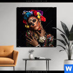 Bild Edelstahloptik La Calavera Catrina No 2 Quadrat Produktvorschau mit dem Bild La Calavera Catrina No.2 im Format Quadrat.