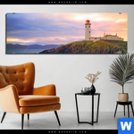 Bild Edelstahloptik Leuchtturm Bei Stuermischer See Panorama Produktvorschau mit dem Bild Leuchtturm bei stürmischer See im Format Panorama.