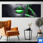 Bild Edelstahloptik Lippen Silber Gruen Panorama Produktvorschau mit dem Bild Lippen Silber & Grün im Format Panorama.