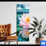 Bild Edelstahloptik Lotusblume Schmal Produktvorschau mit dem Bild Lotusblume im Format Schmal.