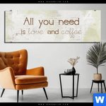 Bild Edelstahloptik Love Coffee Panorama Produktvorschau mit dem Bild Love & Coffee im Format Panorama.