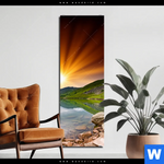 Bild Edelstahloptik Majestaetischer Sonnenuntergang Schmal Produktvorschau mit dem Bild Majestätischer Sonnenuntergang im Format Schmal.
