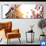 Bild Edelstahloptik Mangnolien In Paris Panorama Produktvorschau mit dem Bild Mangnolien in Paris im Format Panorama.