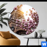 Bild Edelstahloptik Mangnolien In Paris Rund Produktvorschau mit dem Bild Mangnolien in Paris im Format Rund.