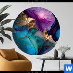 Bild Edelstahloptik Marmorstruktur Lavendel Rund Produktvorschau mit dem Bild Marmorstruktur Lavendel im Format Rund.