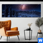 Bild Edelstahloptik Milchstrasse Ueber Einem Feldweg Panorama Produktvorschau mit dem Bild Milchstraße über einem Feldweg im Format Panorama.