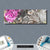 Bild Edelstahloptik Mops Blumen Panorama