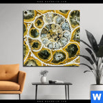 Bild Edelstahloptik Muschel Fossil No 1 Quadrat Produktvorschau mit dem Bild Muschel Fossil No. 1 im Format Quadrat.