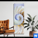 Bild Edelstahloptik Muschel Fossil No 2 Schmal Produktvorschau mit dem Bild Muschel Fossil No. 2 im Format Schmal.