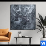 Bild Edelstahloptik Mystischer Hirsch Im Nebel Quadrat Produktvorschau mit dem Bild Mystischer Hirsch im Nebel im Format Quadrat.