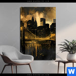 Bild Edelstahloptik Nachtleuchten Ueber Manhattan Hochformat Produktvorschau mit dem Bild Nachtleuchten über Manhattan im Format Hochformat.