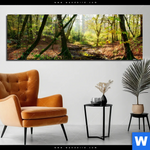 Bild Edelstahloptik Natuerlicher Wald Panorama Produktvorschau mit dem Bild Natürlicher Wald im Format Panorama.