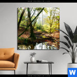 Bild Edelstahloptik Natuerlicher Wald Quadrat Produktvorschau mit dem Bild Natürlicher Wald im Format Quadrat.