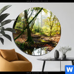Bild Edelstahloptik Natuerlicher Wald Rund Produktvorschau mit dem Bild Natürlicher Wald im Format Rund.