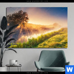 Bild Edelstahloptik Nebel Am Fluss Querformat Produktvorschau mit dem Bild Nebel am Fluss im Format Querformat.