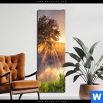 Bild Edelstahloptik Nebel Am Fluss Schmal Produktvorschau mit dem Bild Nebel am Fluss im Format Schmal.