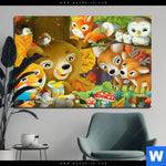 Bild Edelstahloptik Niedliche Waldtiere Querformat Produktvorschau mit dem Bild Niedliche Waldtiere im Format Querformat.