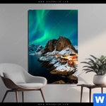 Bild Edelstahloptik Nordlichter Hochformat Produktvorschau mit dem Bild Nordlichter im Format Hochformat.