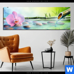 Bild Edelstahloptik Orchidee Im Japanischer Brunnen Panorama Produktvorschau mit dem Bild Orchidee im japanischer Brunnen im Format Panorama.