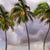 Bild Edelstahloptik Palmen Auf Insel Rund