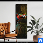 Bild Edelstahloptik Papagei Im Flug Schmal Produktvorschau mit dem Bild Papagei im Flug im Format Schmal.