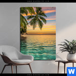 Bild Edelstahloptik Paradiesische Insel Hochformat Produktvorschau mit dem Bild Paradiesische Insel im Format Hochformat.
