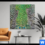 Bild Edelstahloptik Pfaufedern Quadrat Produktvorschau mit dem Bild Pfaufedern im Format Quadrat.