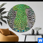 Bild Edelstahloptik Pfaufedern Rund Produktvorschau mit dem Bild Pfaufedern im Format Rund.