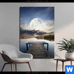 Bild Edelstahloptik Pier Am Fluss Hochformat Produktvorschau mit dem Bild Pier am Fluss im Format Hochformat.