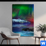 Bild Edelstahloptik Polarlichter Hochformat Produktvorschau mit dem Bild Polarlichter im Format Hochformat.