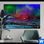 Bild Edelstahloptik Polarlichter Querformat Produktvorschau mit dem Bild Polarlichter im Format Querformat.