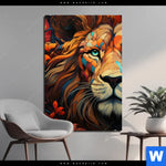 Bild Edelstahloptik Pop Art Leo Hochformat Produktvorschau mit dem Bild Pop Art Leo im Format Hochformat.