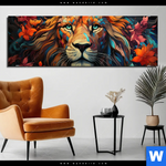 Bild Edelstahloptik Pop Art Leo Panorama Produktvorschau mit dem Bild Pop Art Leo im Format Panorama.