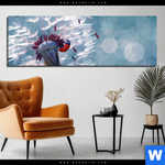Bild Edelstahloptik Pusteblume Marienkaefer Panorama Produktvorschau mit dem Bild Pusteblume & Marienkäfer im Format Panorama.