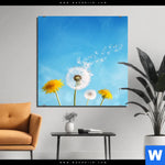 Bild Edelstahloptik Pusteblume No 2 Quadrat Produktvorschau mit dem Bild Pusteblume No. 2 im Format Quadrat.