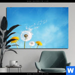 Bild Edelstahloptik Pusteblume No 2 Querformat Produktvorschau mit dem Bild Pusteblume No. 2 im Format Querformat.