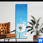 Bild Edelstahloptik Pusteblume No 2 Schmal Produktvorschau mit dem Bild Pusteblume No. 2 im Format Schmal.