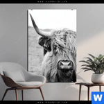 Bild Edelstahloptik Rind Im Hochland Hochformat Produktvorschau mit dem Bild Rind im Hochland im Format Hochformat.