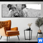 Bild Edelstahloptik Rind Im Hochland Panorama Produktvorschau mit dem Bild Rind im Hochland im Format Panorama.