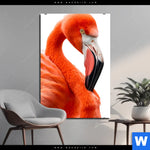 Bild Edelstahloptik Rosa Flamingo Hochformat Produktvorschau mit dem Bild Rosa Flamingo im Format Hochformat.
