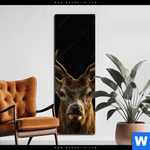 Bild Edelstahloptik Rotwild Portraet Schmal Produktvorschau mit dem Bild Rotwild Porträt im Format Schmal.