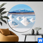 Bild Edelstahloptik Salzlandschaft In Den Anden Rund Produktvorschau mit dem Bild Salzlandschaft in den Anden im Format Rund.