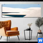 Bild Edelstahloptik Sandduenen Und Seen Panorama Produktvorschau mit dem Bild Sanddünen und Seen im Format Panorama.