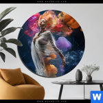 Bild Edelstahloptik Schlafende Nixe Rund Produktvorschau mit dem Bild Schlafende Nixe im Format Rund.