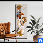 Bild Edelstahloptik Schmetterlinge Muscheln Im Sand Schmal Produktvorschau mit dem Bild Schmetterlinge & Muscheln im Sand im Format Schmal.