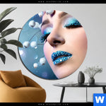 Bild Edelstahloptik Schoenheit In Blau Weiss Rund Produktvorschau mit dem Bild Schönheit in Blau & Weiss im Format Rund.