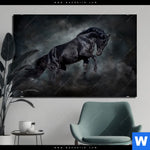 Bild Edelstahloptik Schwarzer Hengst Querformat Produktvorschau mit dem Bild Schwarzer Hengst im Format Querformat.