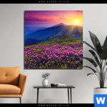 Bild Edelstahloptik Sommerberg Im Sonnenuntergang Quadrat Produktvorschau mit dem Bild Sommerberg im Sonnenuntergang im Format Quadrat.