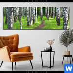 Bild Edelstahloptik Sommerbirken Panorama Produktvorschau mit dem Bild Sommerbirken im Format Panorama.